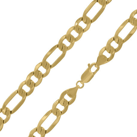 10kt-Gold Hollow Figaro Chain 180