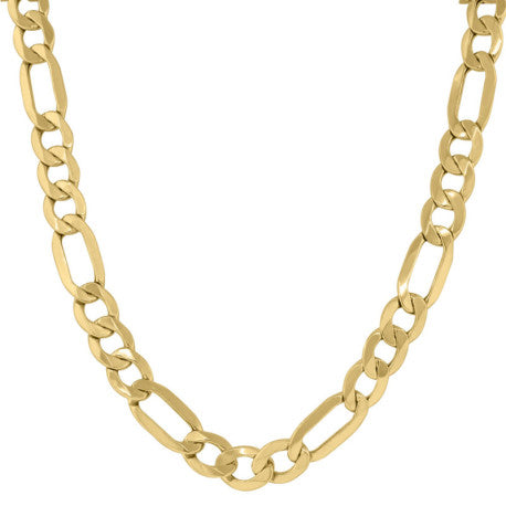 10kt-Gold Hollow Figaro Chain 220