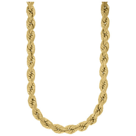 10kt-Gold Hollow Rope Chain 10mm