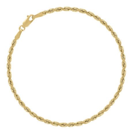 10kt-Gold Hollow Rope Chain 2.5mm