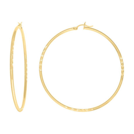 10Kt Gold Hoop Earrings 2Mm-60