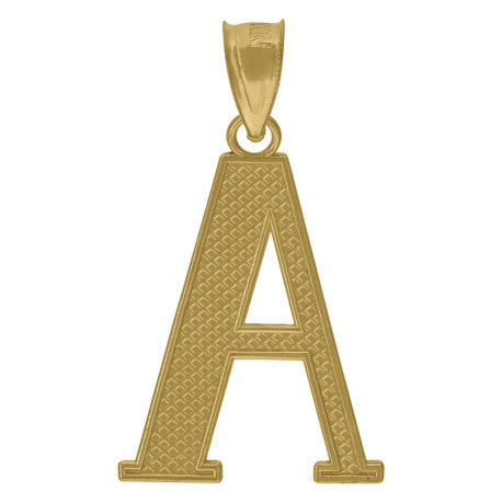 10Kt Gold Initial Letter Pendant "A"