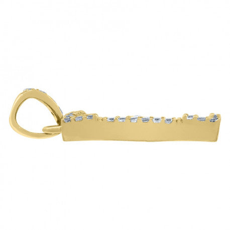 10Kt Gold Initial "E" Letter Pendant