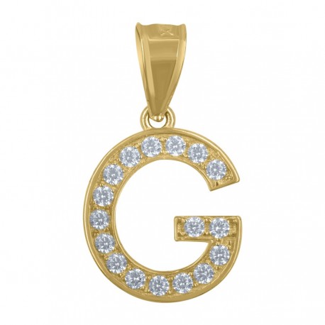 10Kt Gold Initial "G" Letter Pendant