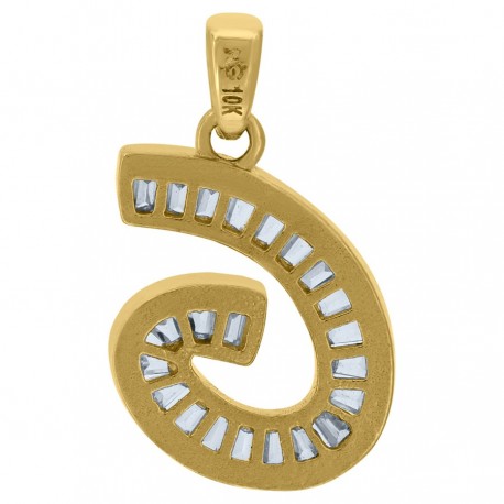 10Kt Gold Initial "G" Letter Pendant
