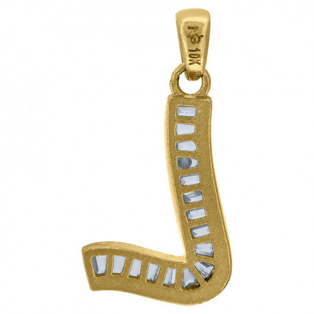 10Kt Gold Initial "L" Letter Pendant