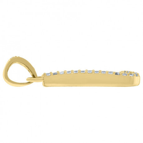 10Kt Gold Initial "L" Letter Pendant