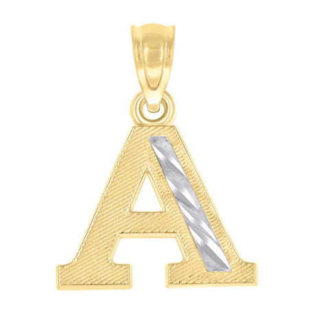 10Kt Gold Initial Letter "A" Pendant