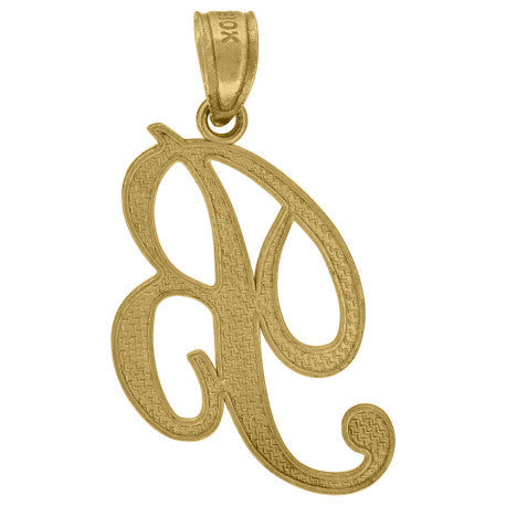 10Kt Gold Initial Letter "B" Pendant