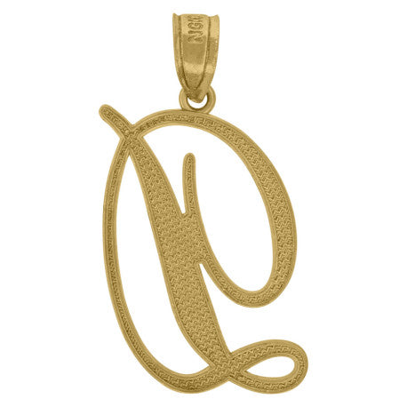 10Kt Gold Initial Letter "D" Pendant