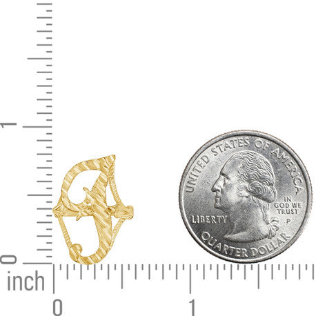 10Kt Gold Initial Letter "F" Ring