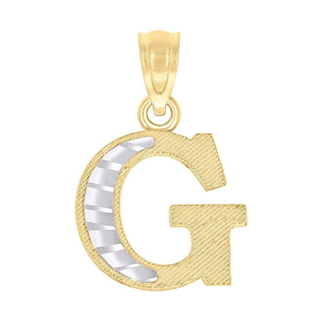 10Kt Gold Initial Letter "G" Pendant