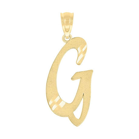 10Kt Gold Initial Letter "G" Pendant