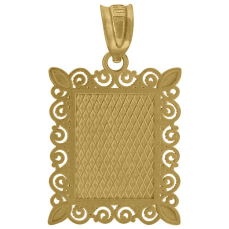 10Kt Gold Initial Letter "J" Pendant