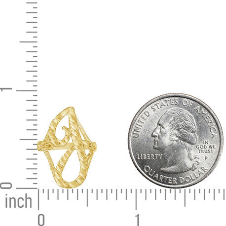 10Kt Gold Initial Letter "J" Ring
