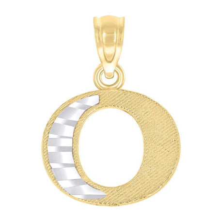 10Kt Gold Initial Letter "O" Pendant