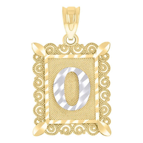 10Kt Gold Initial Letter "O" Pendant