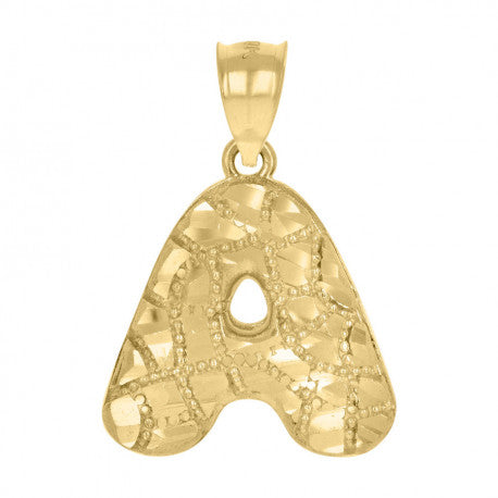 10Kt Gold Initial Letter Pendant "A"