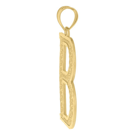 10Kt Gold Initial Letter Pendant "B"