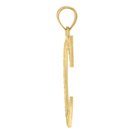 10Kt Gold Initial Letter Pendant "C"