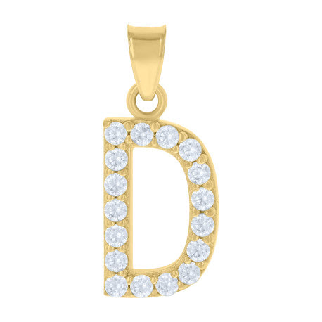 10Kt Gold Initial Letter Pendant "D"