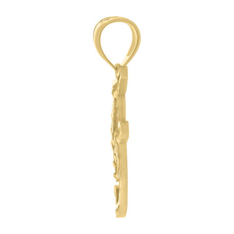 10Kt Gold Initial Letter Pendant "F"