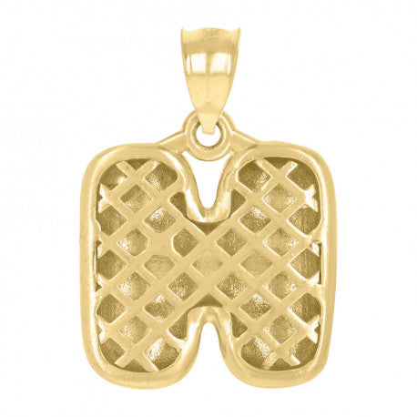 10Kt Gold Initial Letter Pendant "H"