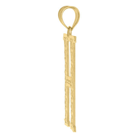 10Kt Gold Initial Letter Pendant "H"