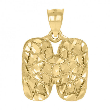10Kt Gold Initial Letter Pendant "H"
