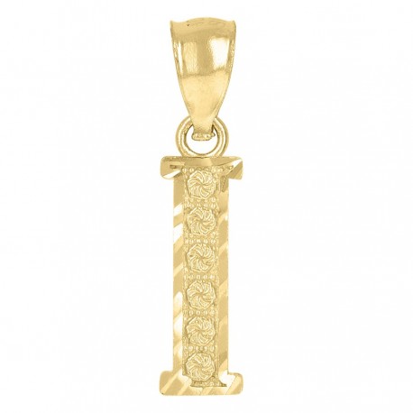 10Kt Gold Initial Letter Pendant "I"