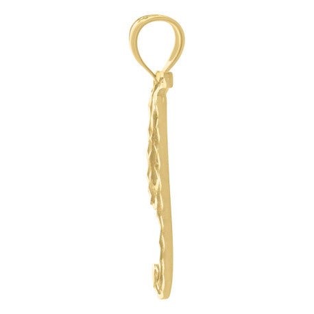 10Kt Gold Initial Letter Pendant "I"