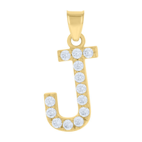 10Kt Gold Initial Letter Pendant "J"