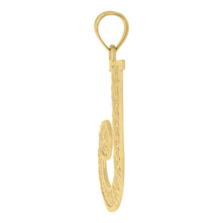10Kt Gold Initial Letter Pendant "J"