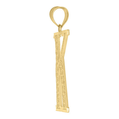 10Kt Gold Initial Letter Pendant "K"