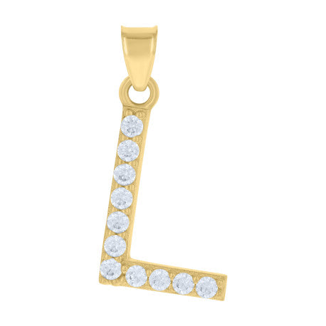 10Kt Gold Initial Letter Pendant "L"