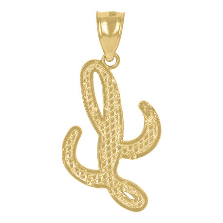 10Kt Gold Initial Letter Pendant "L"