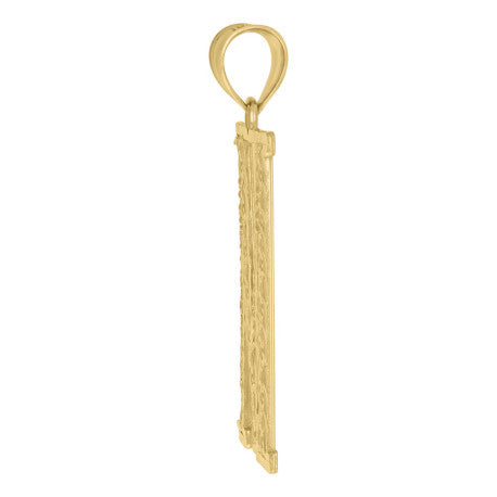 10Kt Gold Initial Letter Pendant "M"