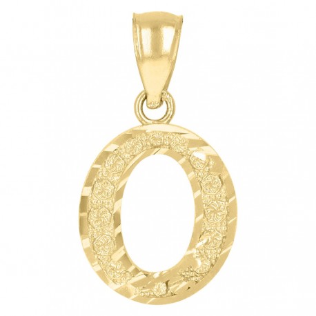 10Kt Gold Initial Letter Pendant "O"
