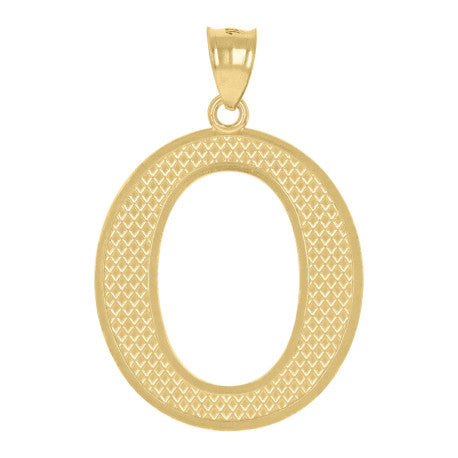 10Kt Gold Initial Letter Pendant "O"