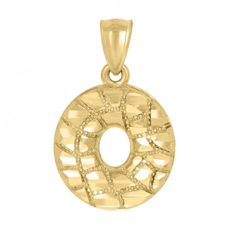 10Kt Gold Initial Letter Pendant "O"