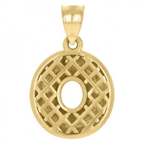 10Kt Gold Initial Letter Pendant "O"