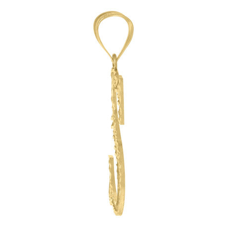 10Kt Gold Initial Letter Pendant "S"