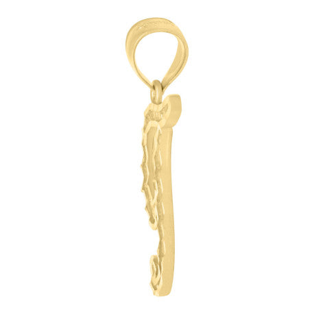 10Kt Gold Initial Letter Pendant "T"