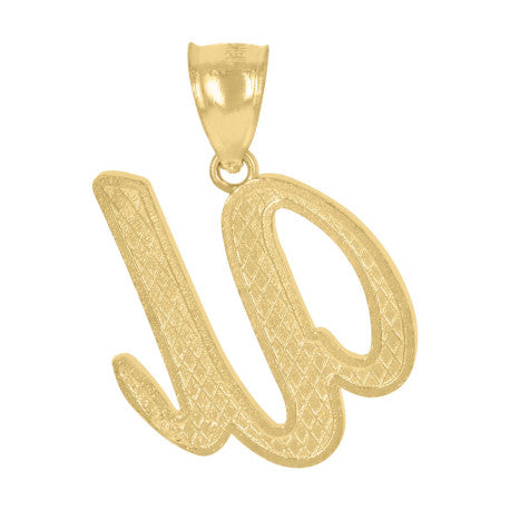 10Kt Gold Initial Letter Pendant "U"
