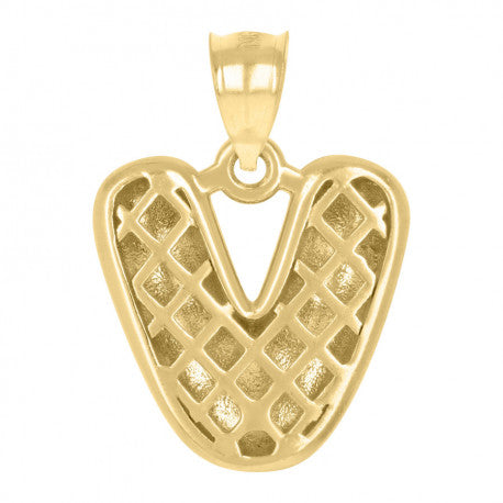 10Kt Gold Initial Letter Pendant "V"