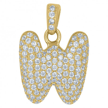 10Kt Gold Initial Letter Pendant "W"