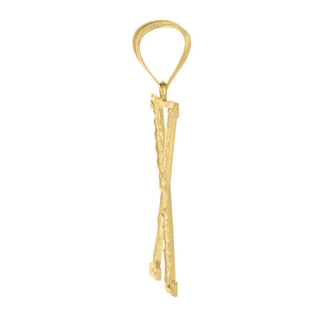 10Kt Gold Initial Letter Pendant "X"