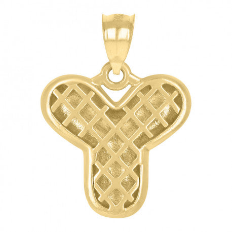 10Kt Gold Initial Letter Pendant "Y"