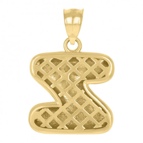 10Kt Gold Initial Letter Pendant "Z"