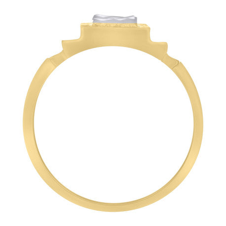 10Kt Gold Initial Letter Ring "E"
